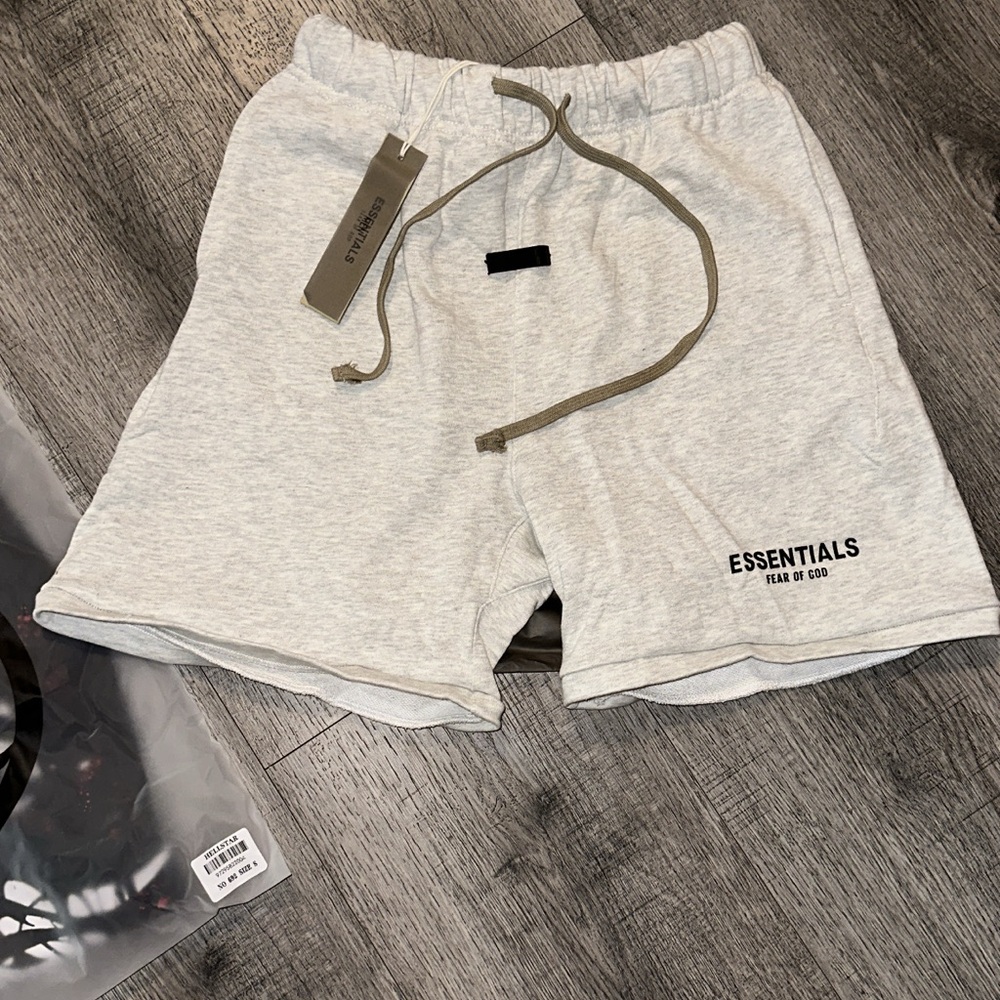 Essentials Gray Athletic Shorts with Elastic Waistband